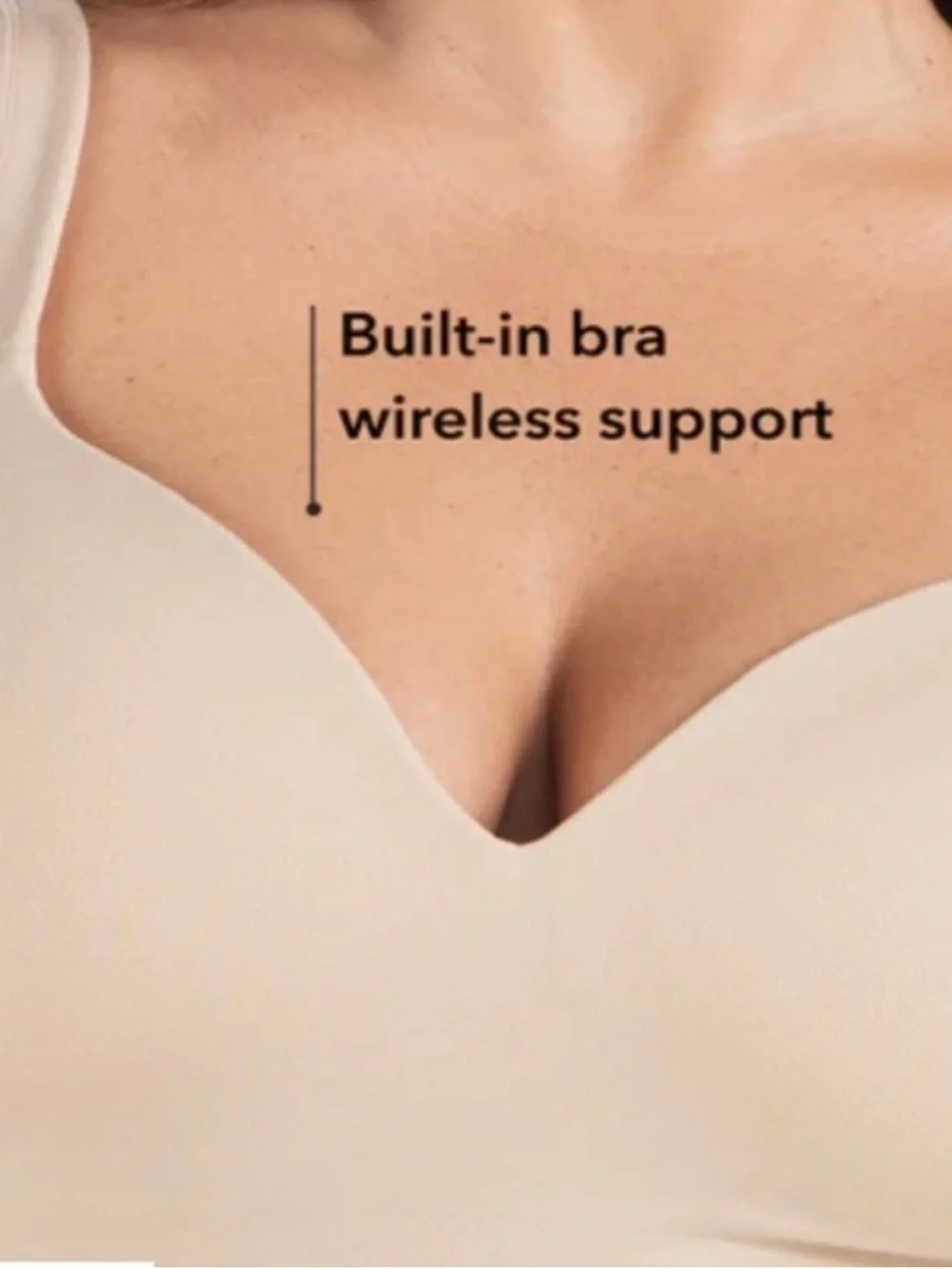NWT SHAPERMINT Sweetheart Built-In Wireless Bra XL (12/14) Chai SHAPING CAMI